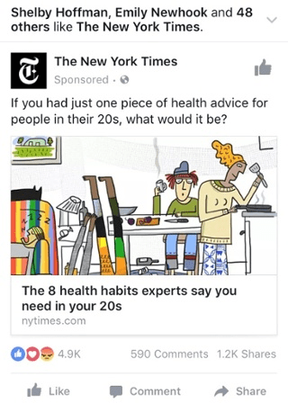 Facebook Ad from The New York Times