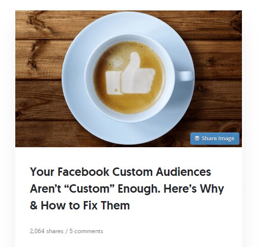 blog posts talking about Facebook custom audiences