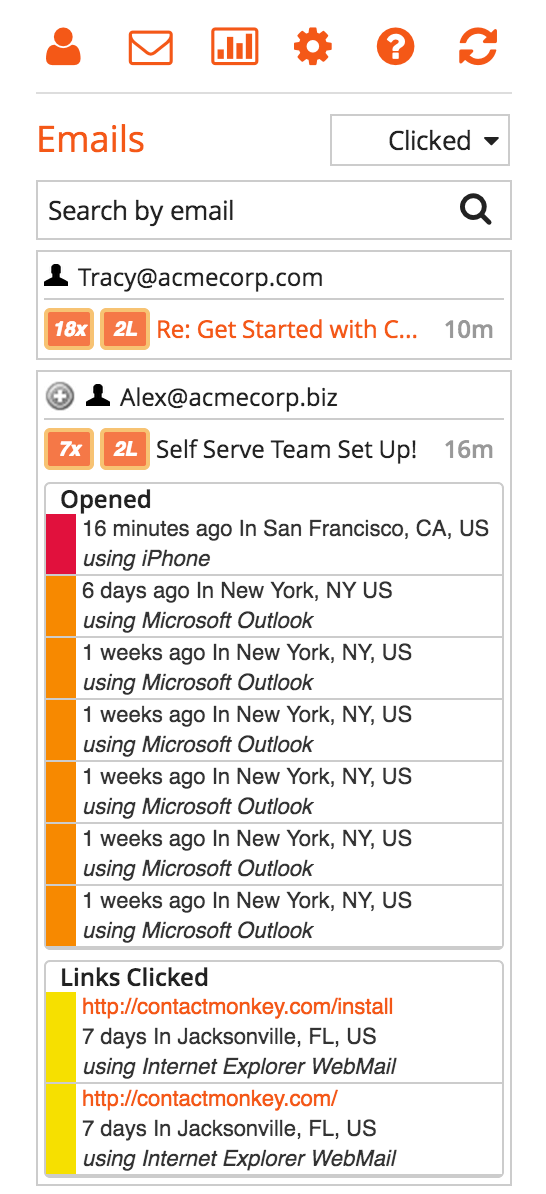 ContactMonkey’s email tracking software