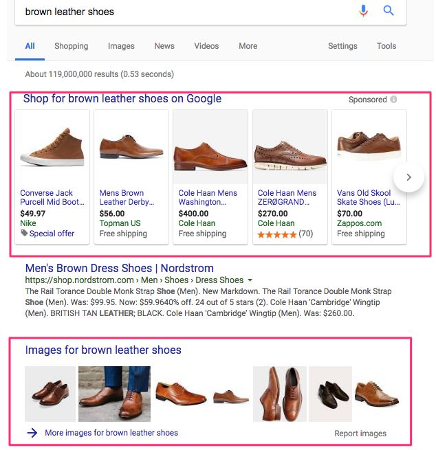 product description into Google search