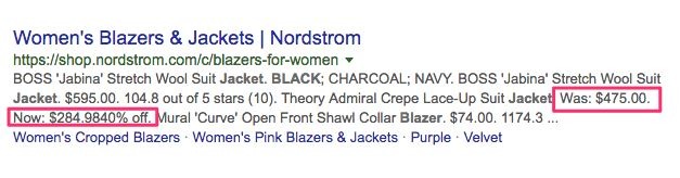 example from Nordstrom