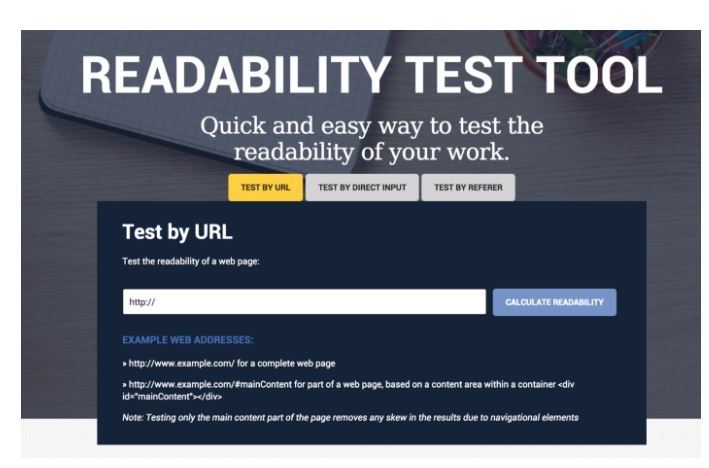 Readability Test Tool