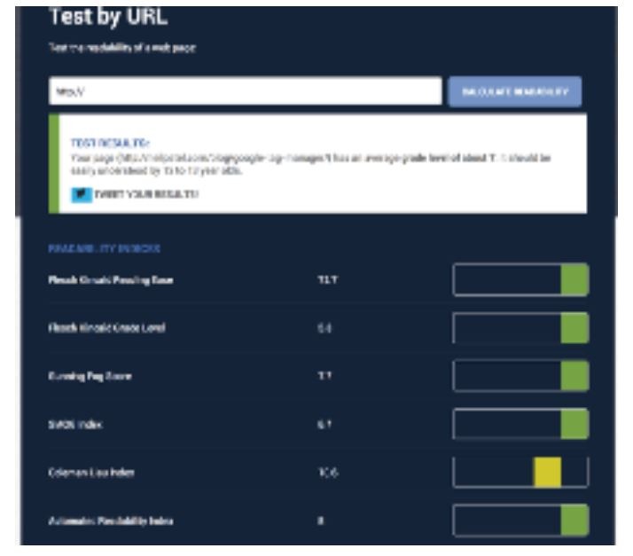 Calculate Readability