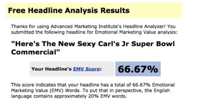 free headline analysis results