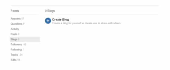 creating a blog from your profile