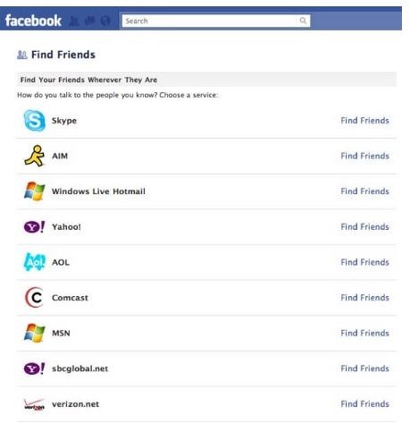 Contacts inviting them to use Facebook,