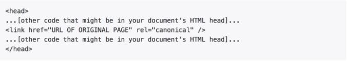 use the rel=canonical tag