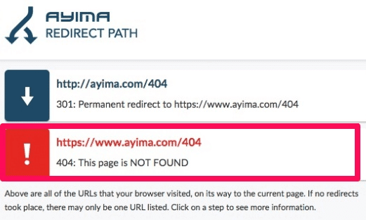 Redirect Path for error detection