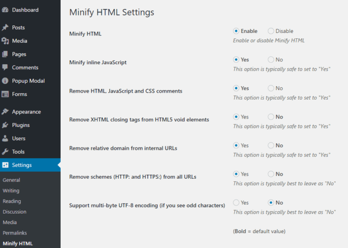 page speed insights minify code tip