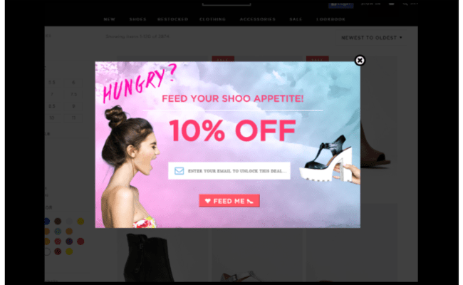 Examples of Great Pop-Up Ad Usage