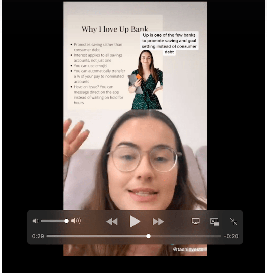 TikTok Ads Up Bank Spark Ads Collaboration