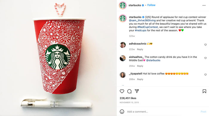 User-Generated Content Example - Starbucks