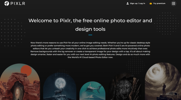 pixlr homepage